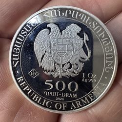 1 Troy Ounce Silver Coin Armania 