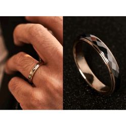 Size 7.5 Tungsten+18K Rose Gold   Gentlebands The Prince Wedding