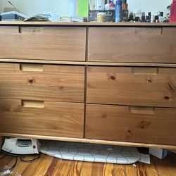 6 Drawer Wood Dresser