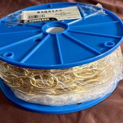 Shiny Brass Decorator Chain-by Peerless 40 FT Reel-Brass. New!