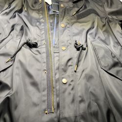 Truth by Republic Parka Trench Raincoat Black Size Medium