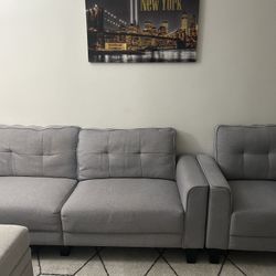 Grey Loveseat Sofa