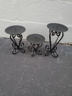 3 candle holders