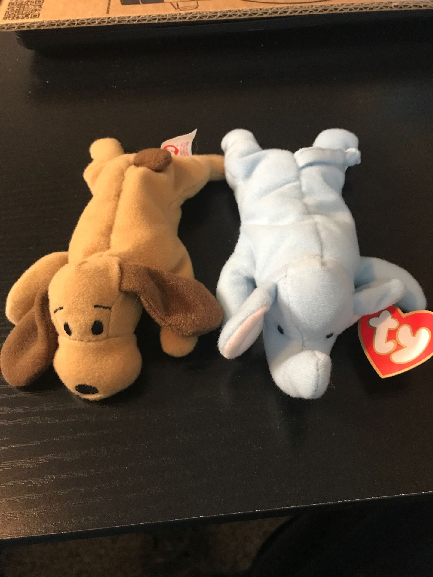 Ty Teenie Beanie Babies Retired Bones and Peanut