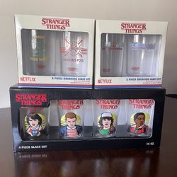 stranger things collectible glass cups
