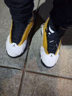 Air Jordan Sneakers White Black Yellow