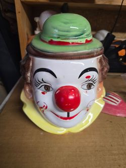 Vintage 1950's PY Clown Cookie Jar