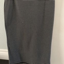 Black/white Checkered Pencil Skirt