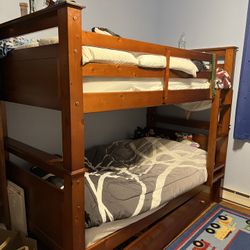 Twin Bunk Bed With Storage Drawer 