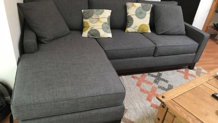 Grey sectional couch