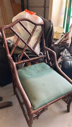 Vintage Faux Bamboo Accent Chair