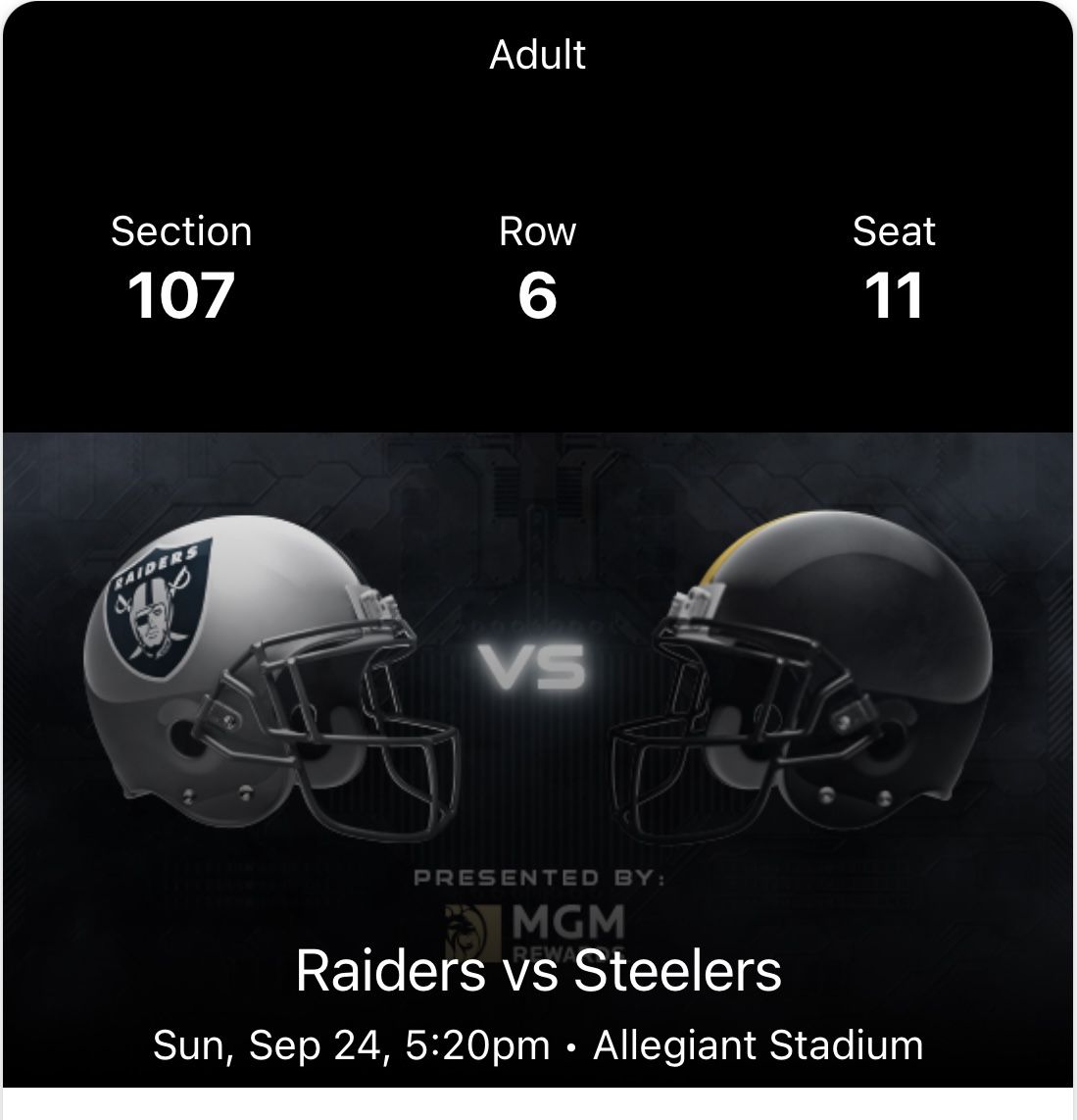 2 RAIDERS TICKETS! for Sale in Las Vegas, NV - OfferUp