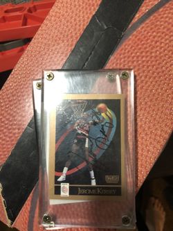 1990-91 skybox Jerome jersey card, signed.