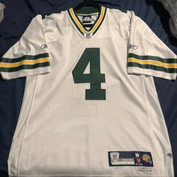 Brett Favre White Reebok Jersey Size M