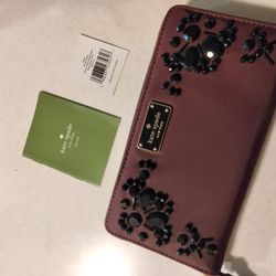 Kate Spade Wallet New Wilson Road Plum 
