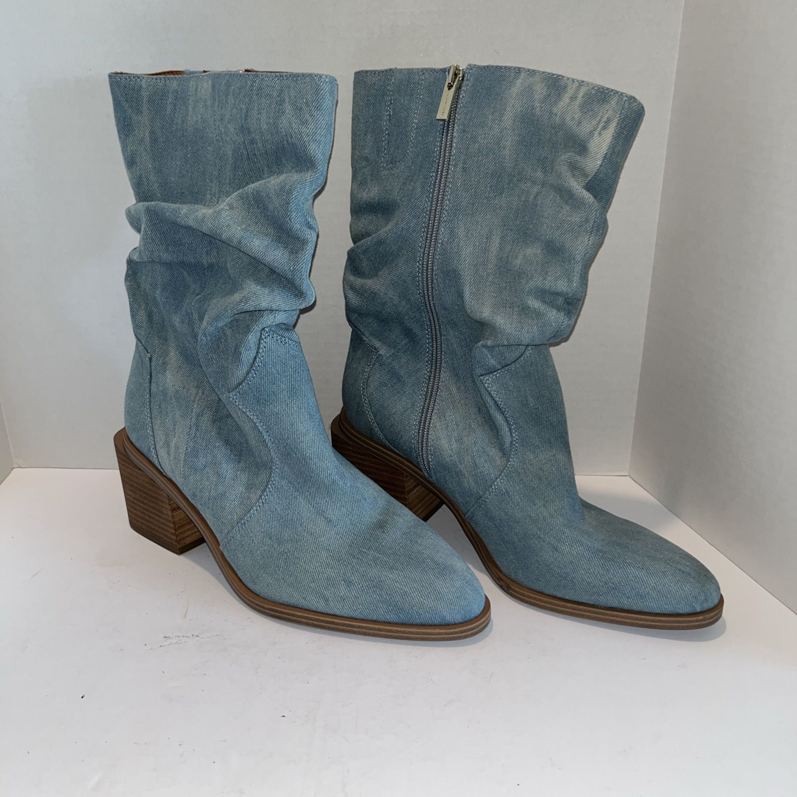 Vince Camuto Kenidra Boot Acid Wash Sz 10 W