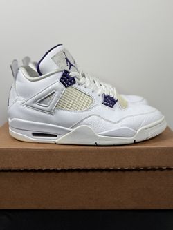 Air Jordan 4 “Metallic Purple” (2020) Size 9.5M (Replacement Box)