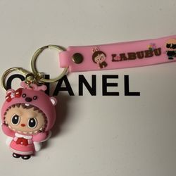 Labubu Keychains w/Wristlet 
