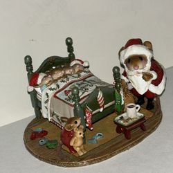 Vintage LIMITED EDITION/ RETIRED WEE FOREST FOLK Christmas Surprised Santa ! 