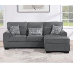 Reversible Sectional Sofa With Pillows