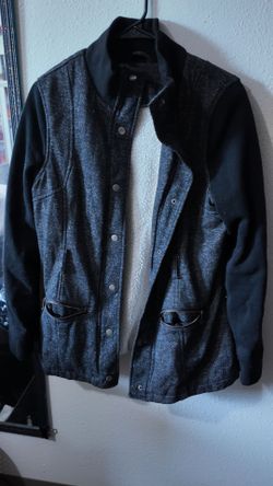 Dark Gray Two-Tone Snap-Front Jacket