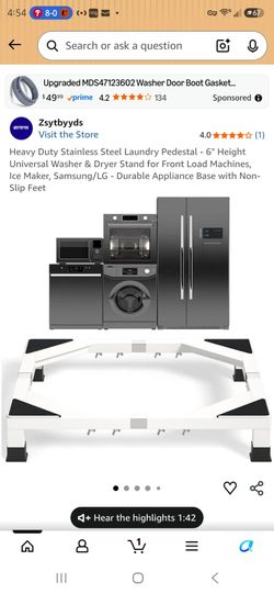 Heavy Duty stainless steel laundry pedestal 6in
