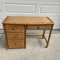 Desk with drawers By Stanley Oak