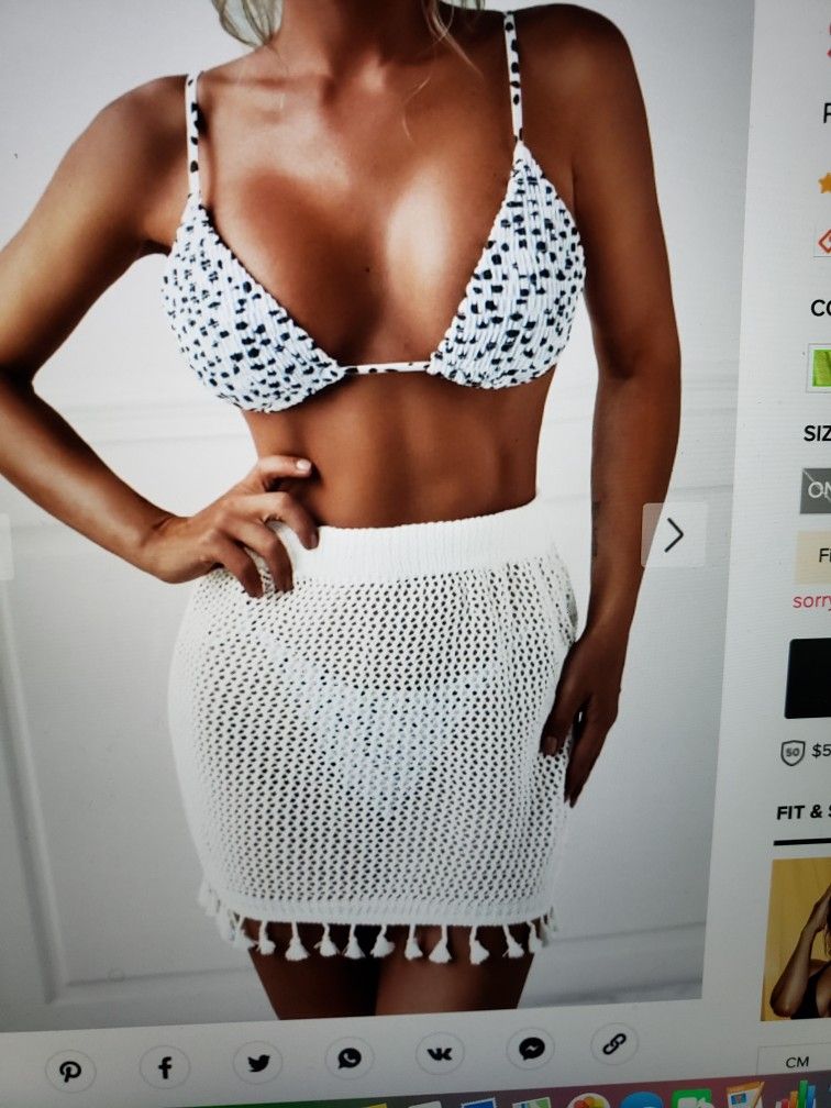 Swim Coverup Crochet Skirt 
