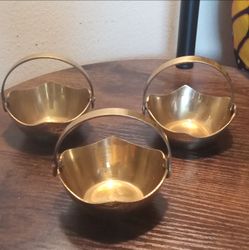 Vintage Brass Baskets