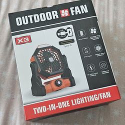 Camping Fan with LED Lantern