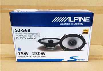 Alpine 6x8" 2-Way Coaxial Speaker System S2-S68 S Series 230 Watts 🚨 Payment Options Available 🚨 No Credit Needed 🚨