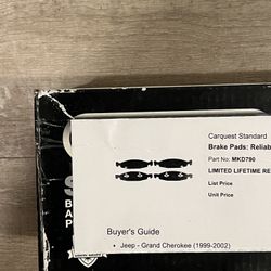 Jeep Grand Cherokee Brake Pads