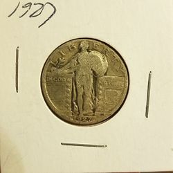 AUTHENTIC CIRCULATED EARLY 1927 P QUARTER