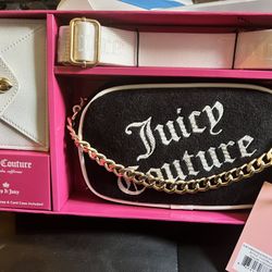 Juicy Couture Slim Camera Bag & Envelope CC & Strap SE Liquorice