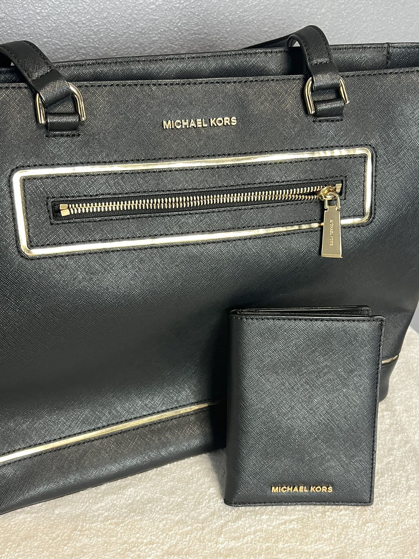 Michael Kors Jet Set Tote And Wallet