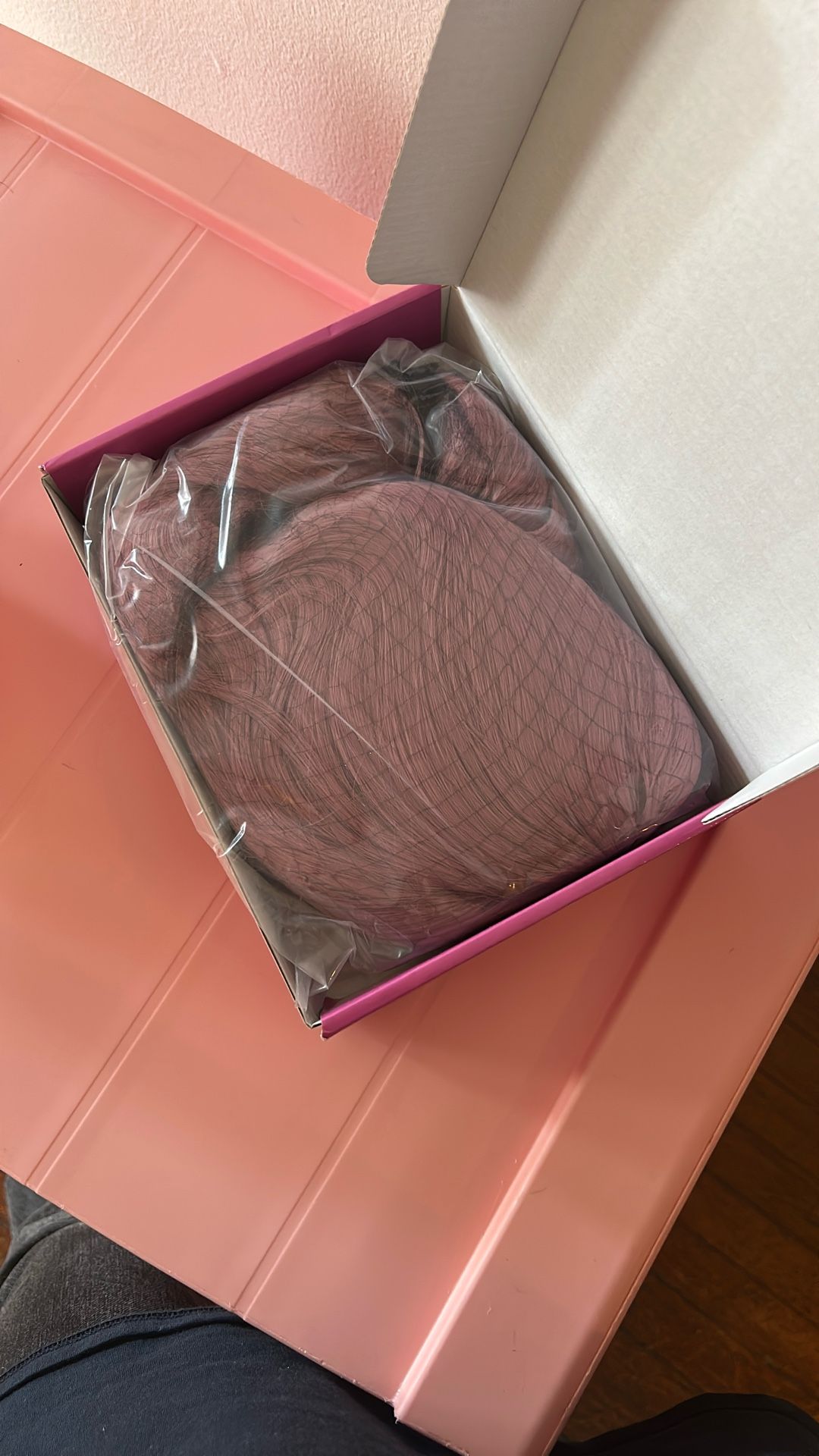 Pink Rose Gold 26 Inch Wig