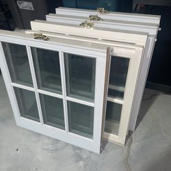 4 Sets of Kolbe K/K Double Hung Windows With Grids 115-08 SIM 20x20 DH HK LO E White K-Kron 2W3H 7/8