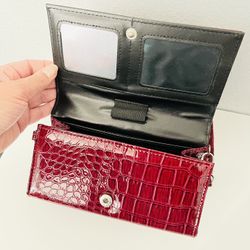 Stylish Red And Black Purse