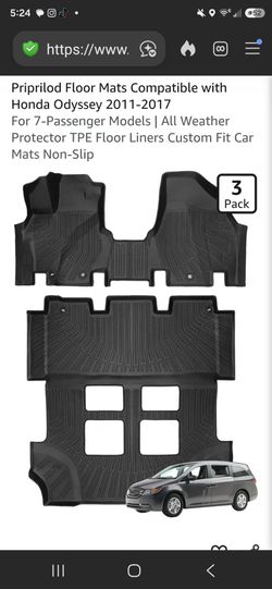 NEW  2011–2017 Honda Odyssey 7-Passenger Floor Mats – TPE All Weather 3-Piece Set