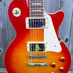 Cherry Burst Les Paul Electric Guitar by Agile Model 2000