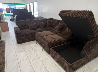 New Sectional Sofa Bed with Chaise & Storage