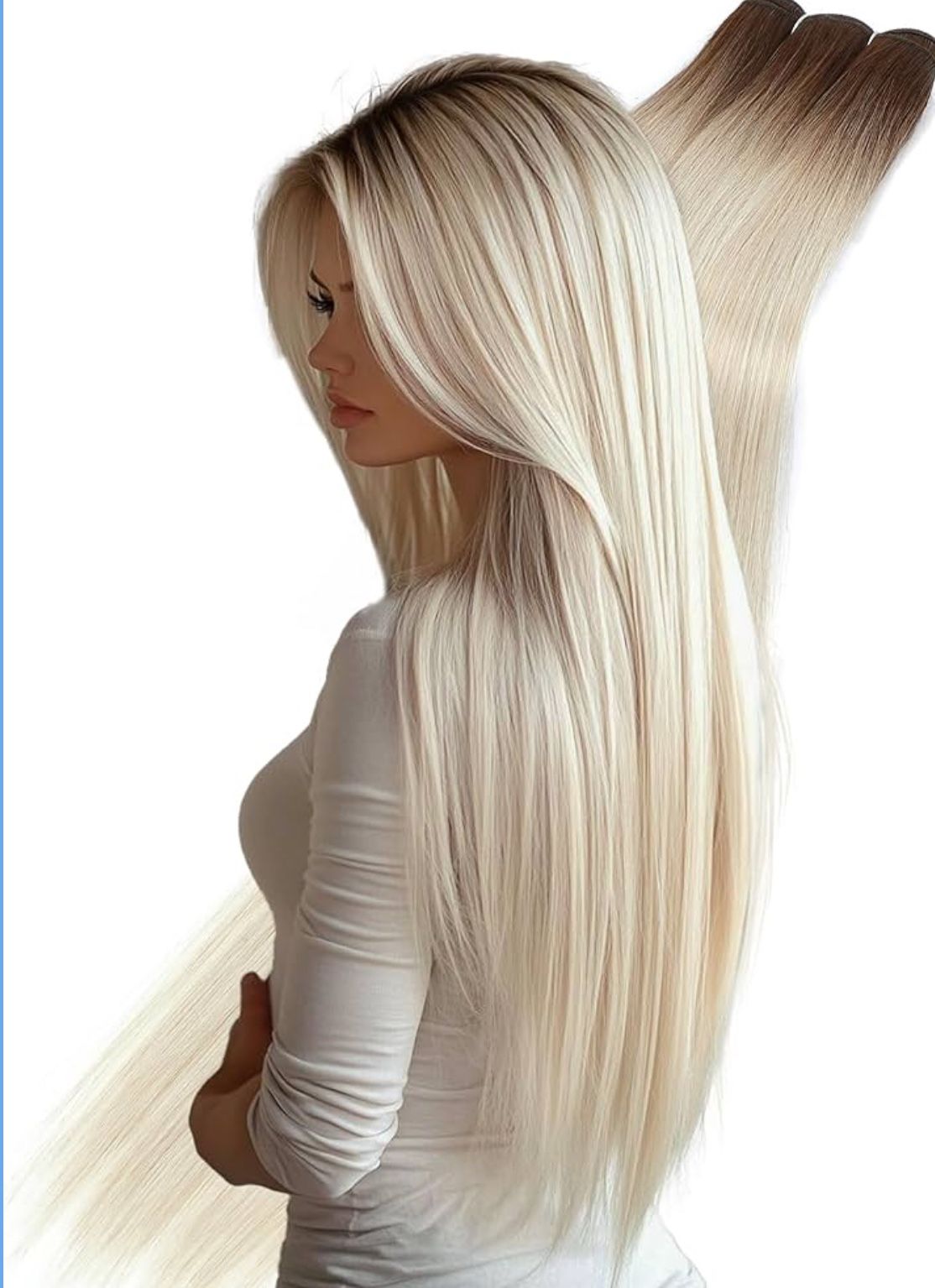 34 Inch Long Sew in Hair Extensions Copper to Light Blonde for Thin Hair 200g Straight Hair Bundles