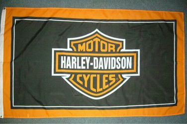 Harley davidson motorcycle. Flag