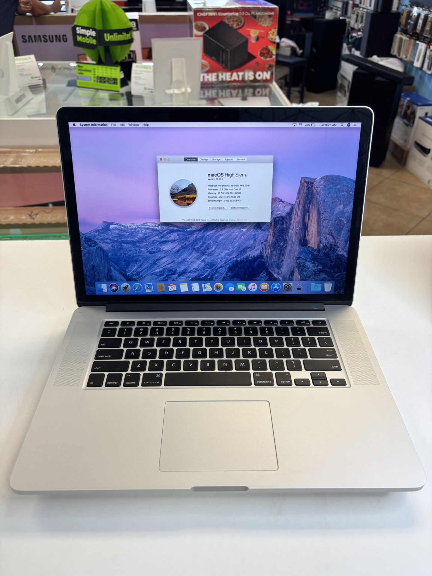 MacBook Pro 15inch i7/16gb ram/512ssd with Final Cut & Logic Pro X