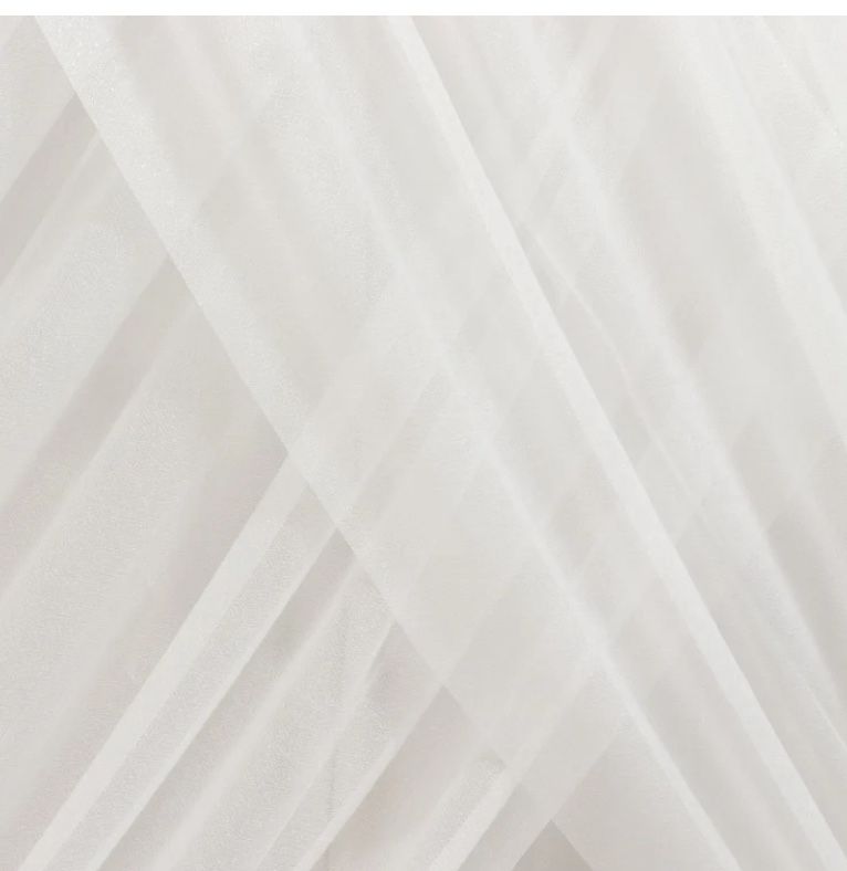 Two (2) White Sheer 5ft x 14ft Backdrop Drapes