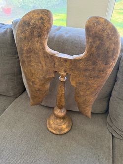 Decorative Angel Wings on Pedestal Stand