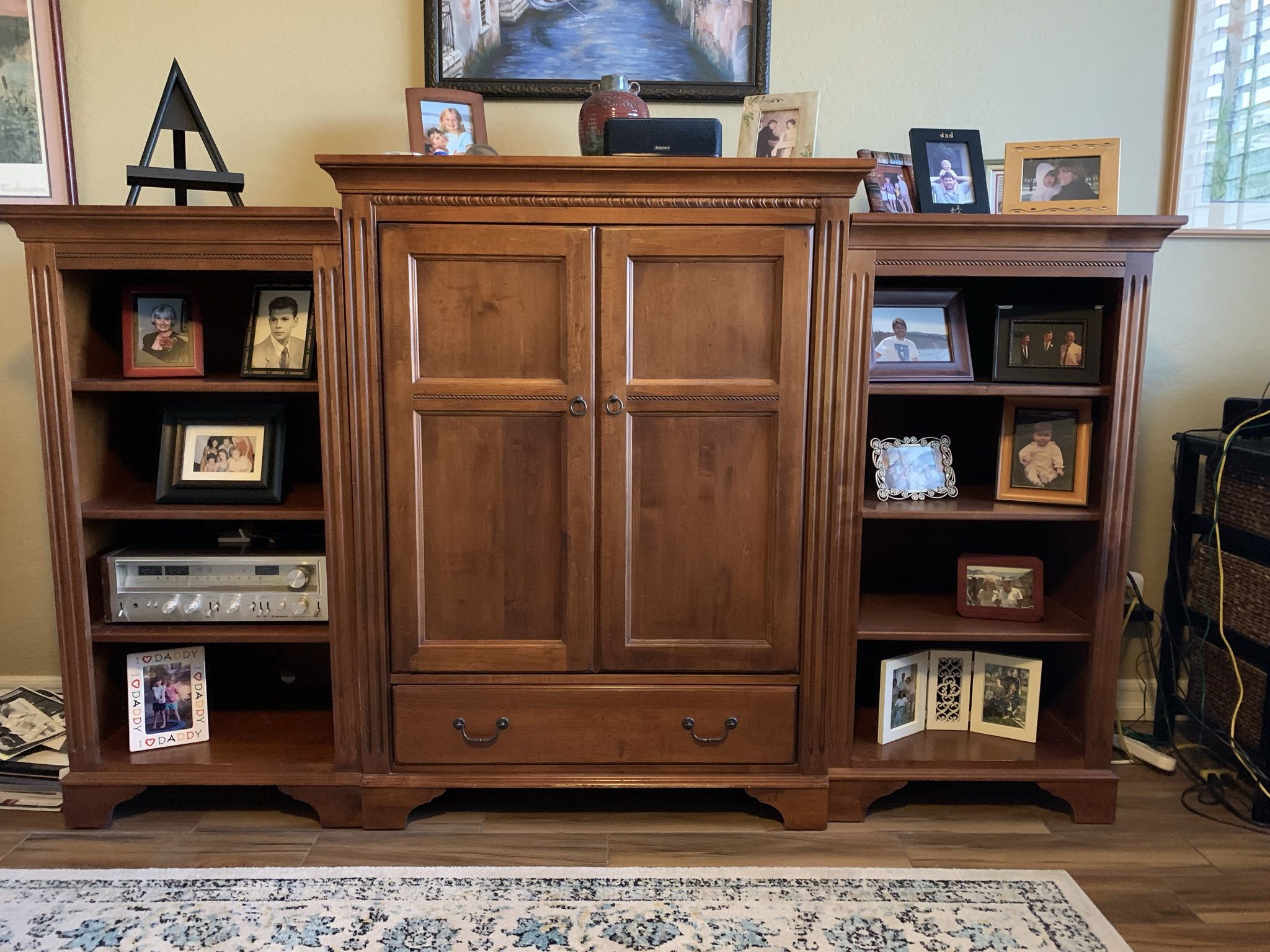 Entertainment Center, Ethan Allen, cherry finish, for Sale in Chandler