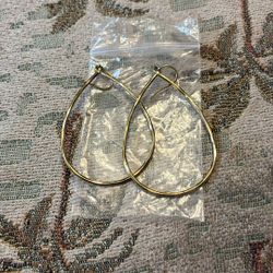 Teardrop Gold Plated Earrings