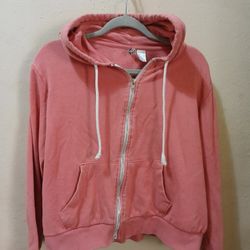 Divided Pink Hoodie With Pocket Size Large Good Condition