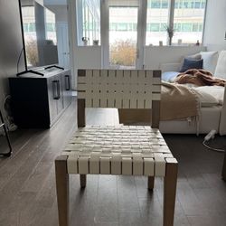 Wayfair Modern White Woven Leather Dining Chairs (Set Of 5)